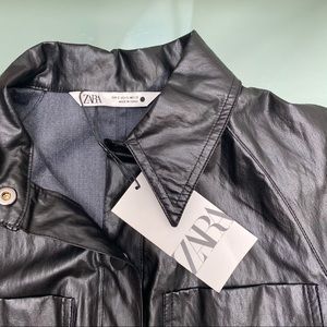 Zara Black Faux Mini Dress